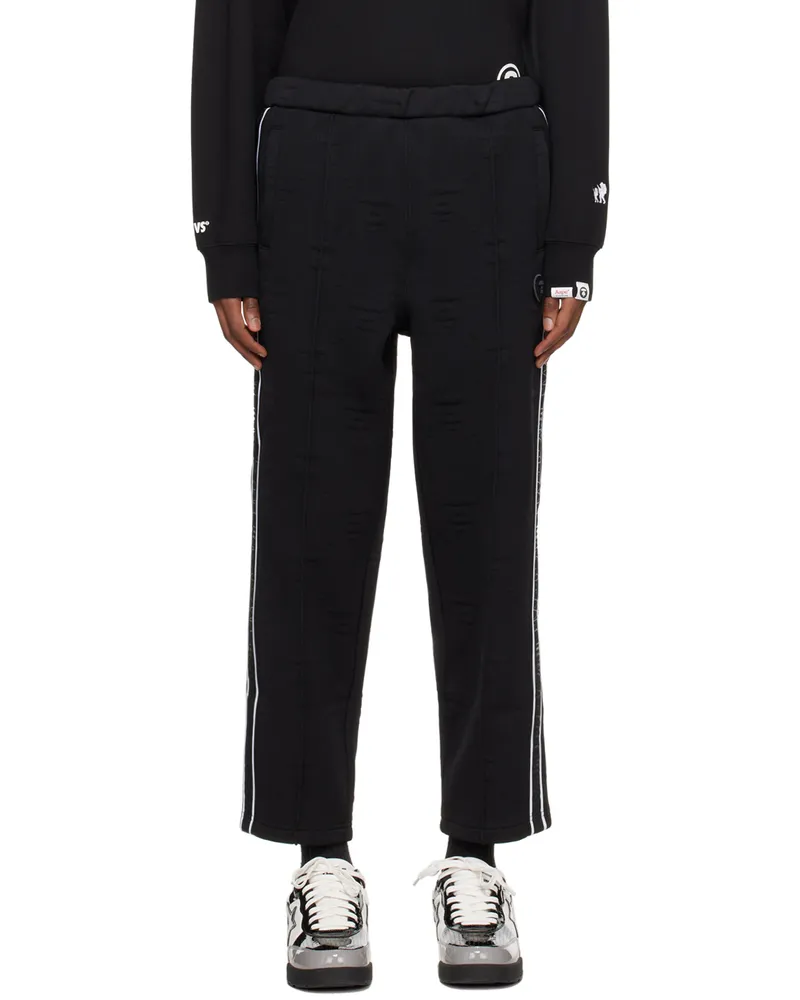 AAPE by A Bathing Ape Black Jacquard Sweatpants Bkx