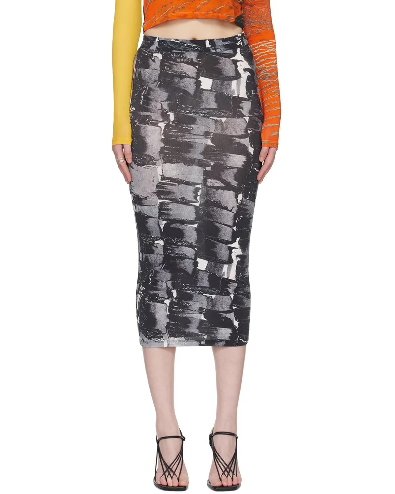 Louisa Ballou Multicolor Graphic Midi Skirt 0091