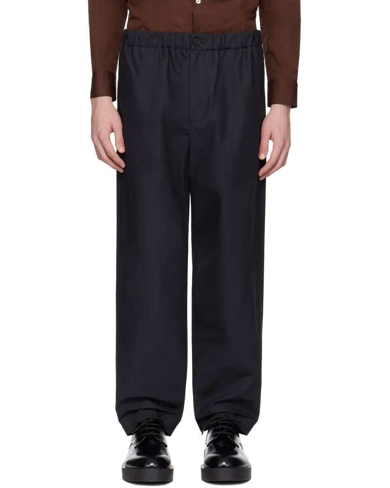 Jil Sander Navy Four-Pocket Trousers 401