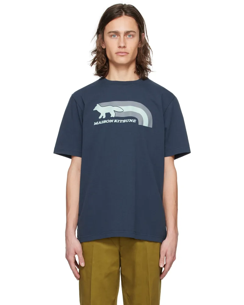 Kitsuné Navy Flash Fox T-Shirt P492