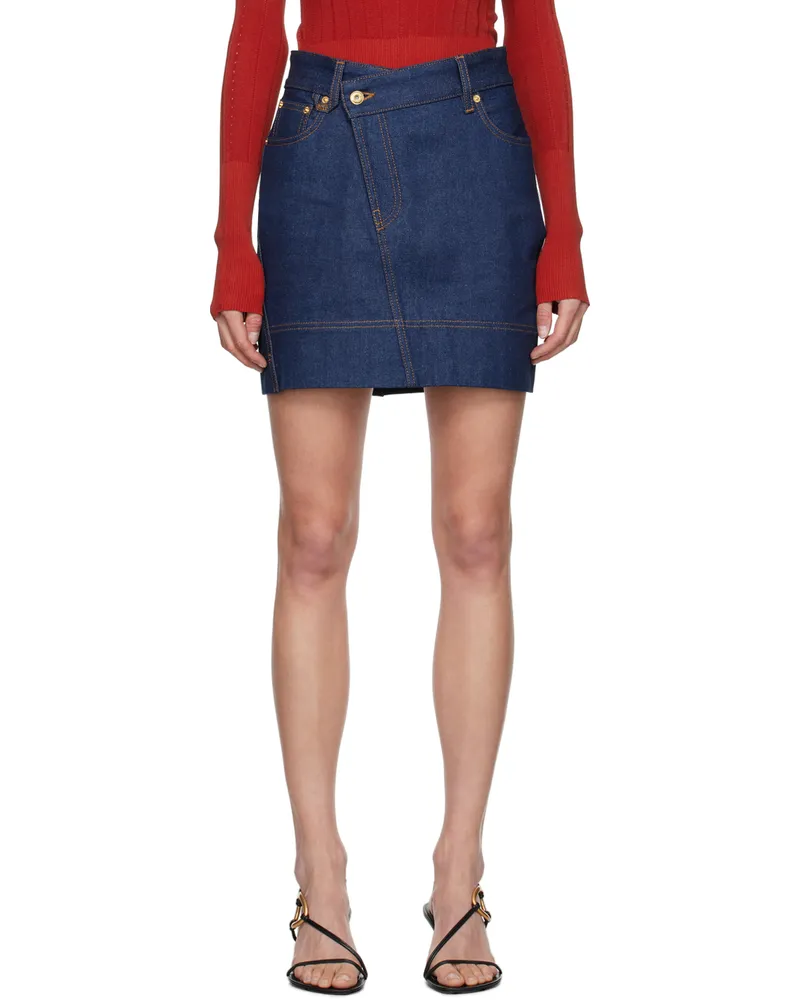 Jacquemus Indigo La Casa 'La mini jupe de-Nîmes' Denim Miniskirt 38d