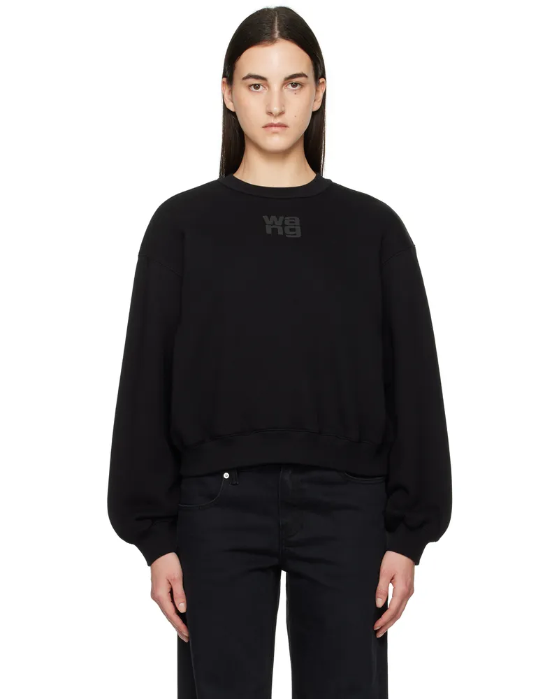 Alexander Wang Black Puff Logo Sweatshirt 001