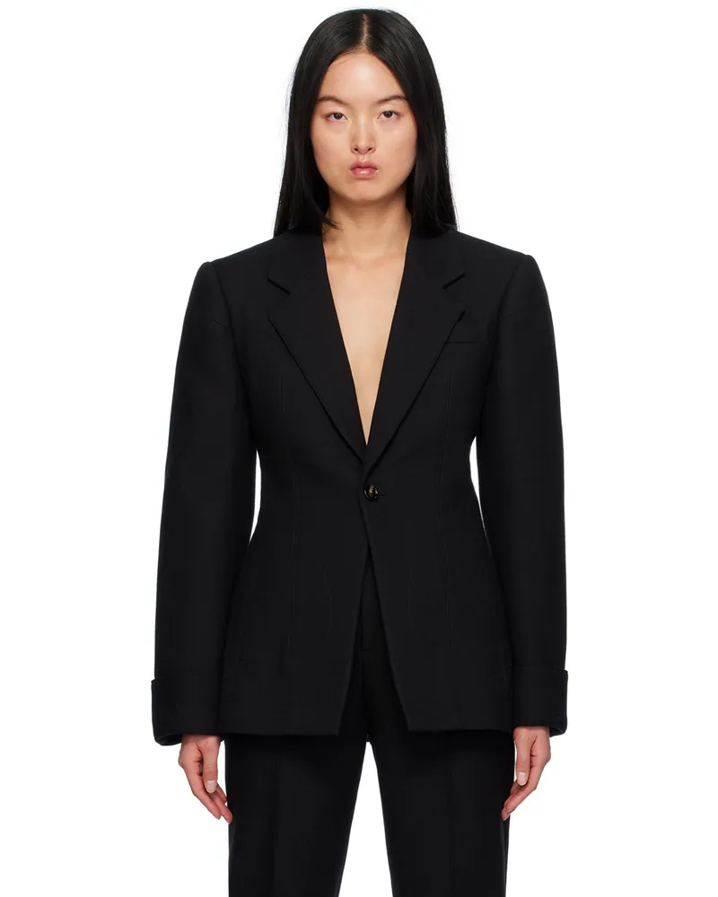 Bottega Veneta Black Structured Blazer 1000