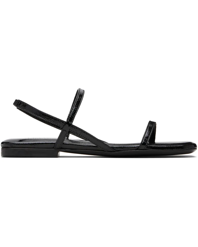 Anine Bing Black Hilda Flat Sandals Black