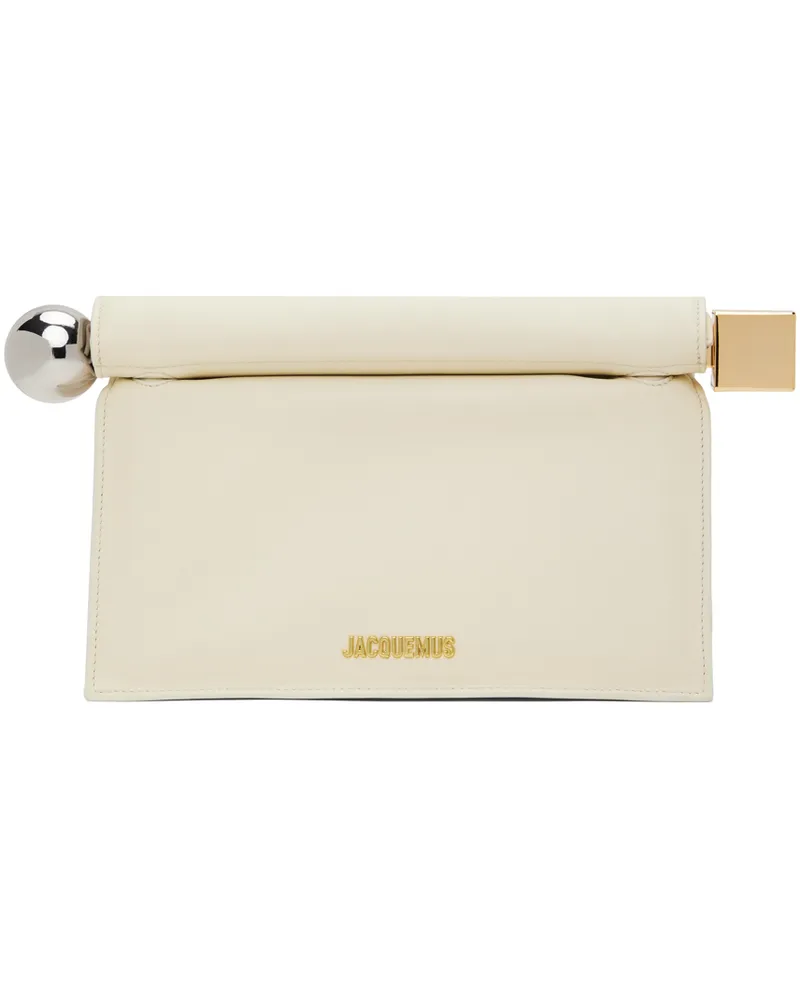 Jacquemus Off-White Les Sculptures 'La pochette Rond Carré' Clutch 115