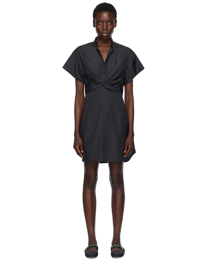 Rag & Bone Black Gretchen Shirt Minidress Black