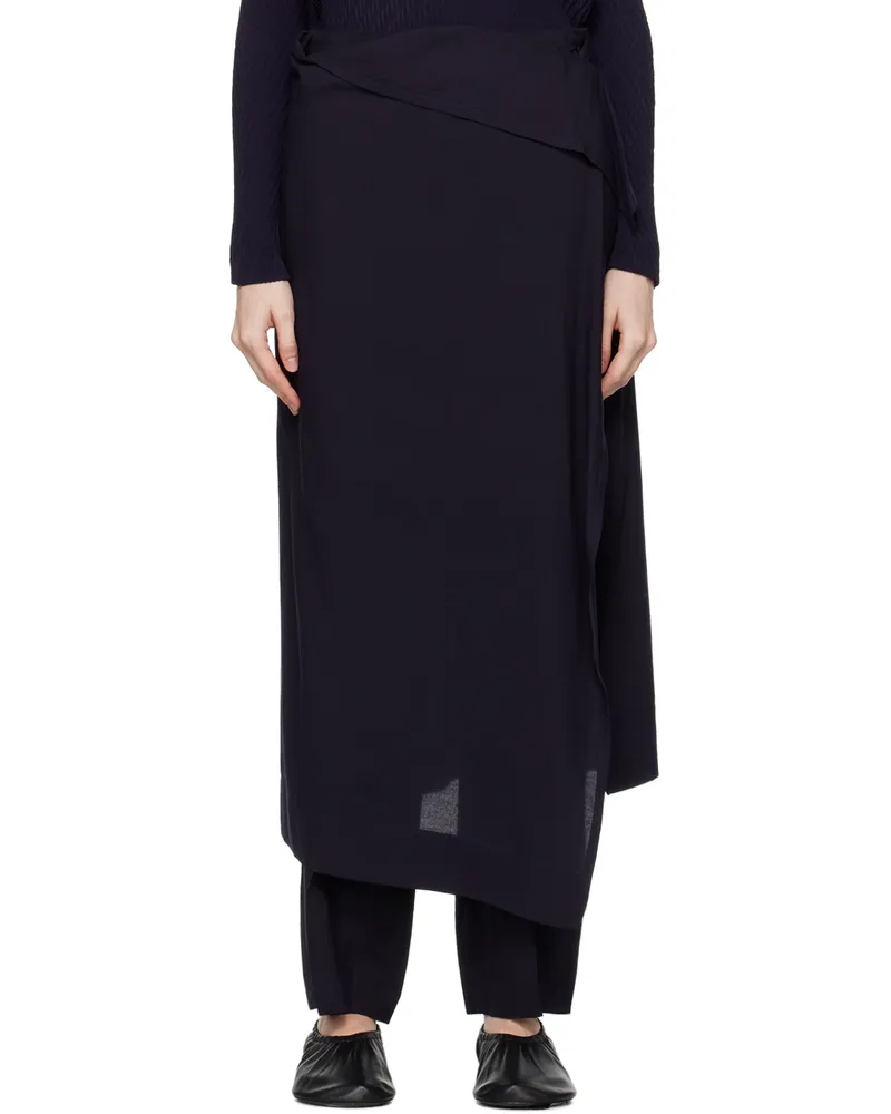 Issey Miyake Navy Two As One Trousers 79