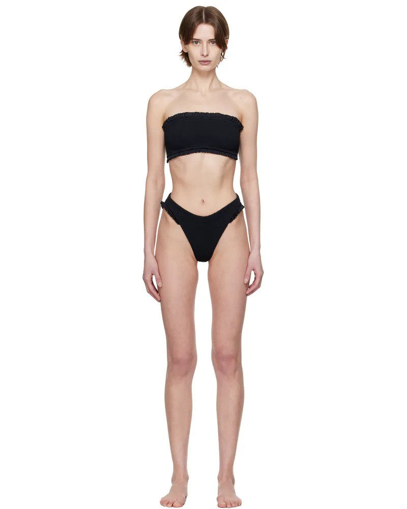 Hunza G Black Tracey Frill Bikini Black