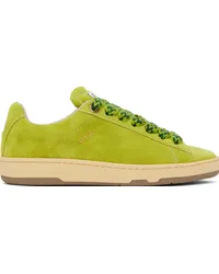 Lanvin Green Suede Curb Lite Sneakers Absinth