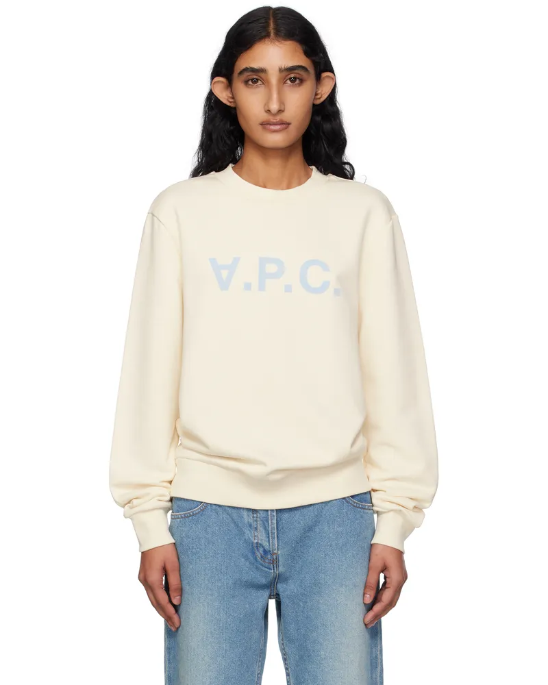 A.P.C. Off-White Standard Grand 'VPC' Sweatshirt Ecru