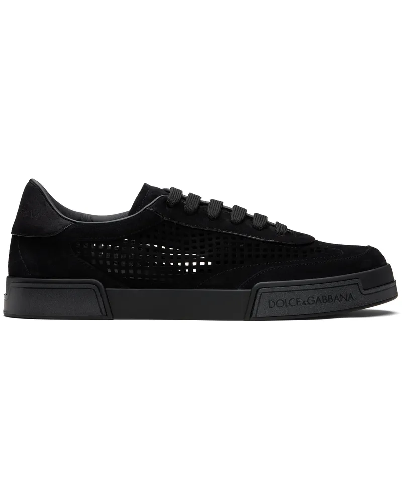 Dolce & Gabbana Black Suede Portofino Yacht Sneakers Nero