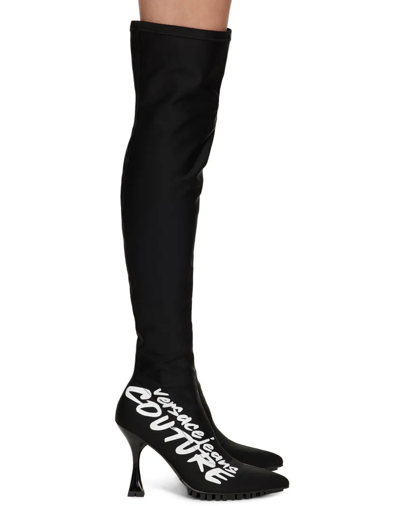 Versace Jeans Black Tank Boots El01