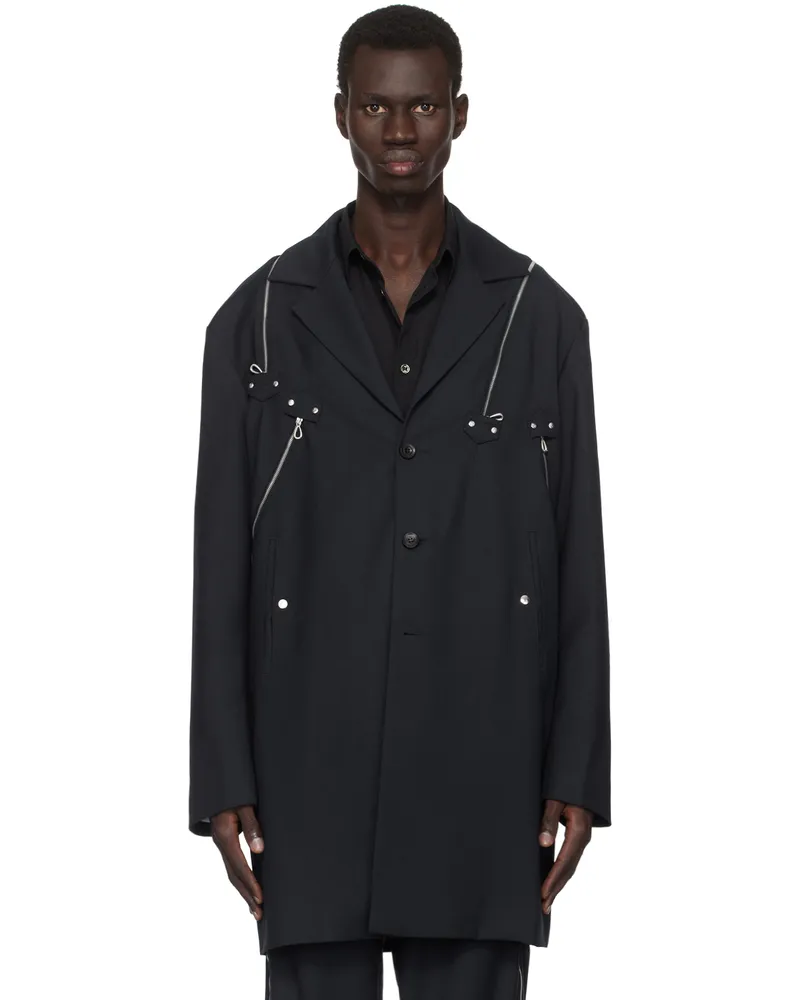 KIKO KOSTADINOV Navy Knox Multi Zip Blazer Dark