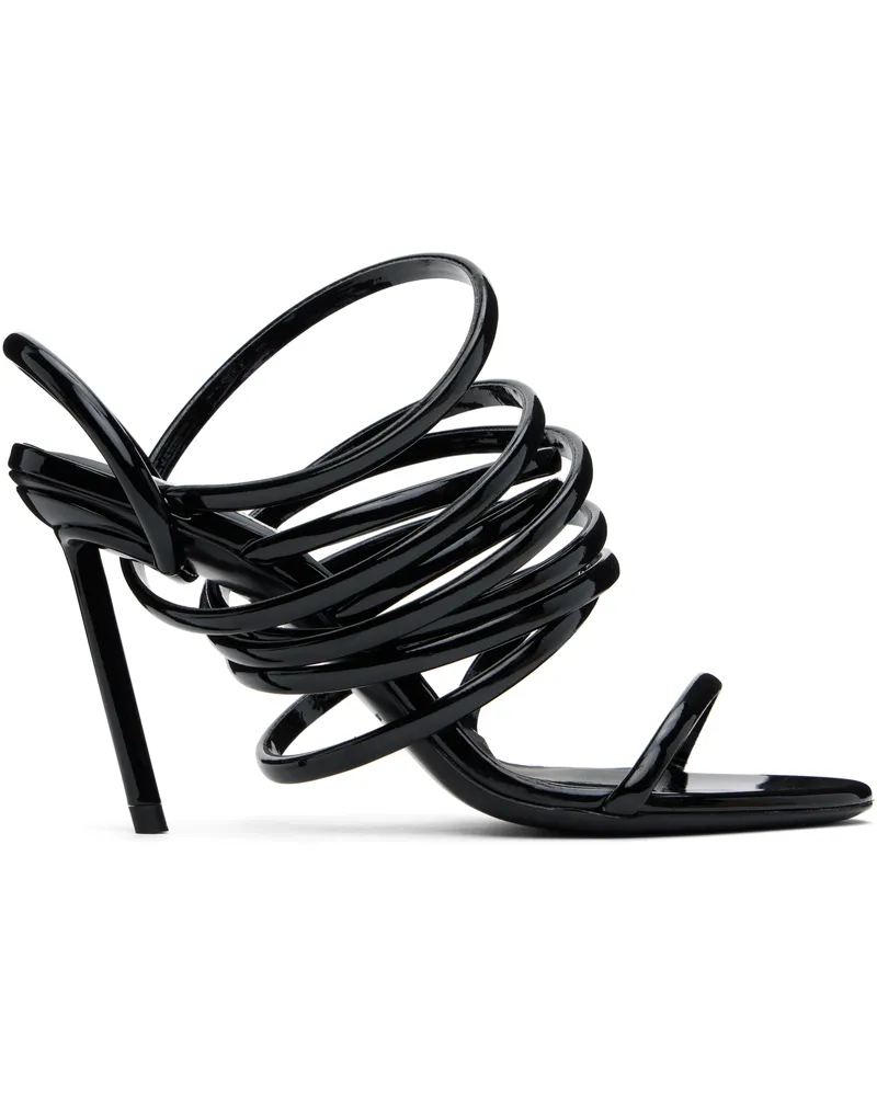 Alaïa Black Multistrap Heeled Sandals 999