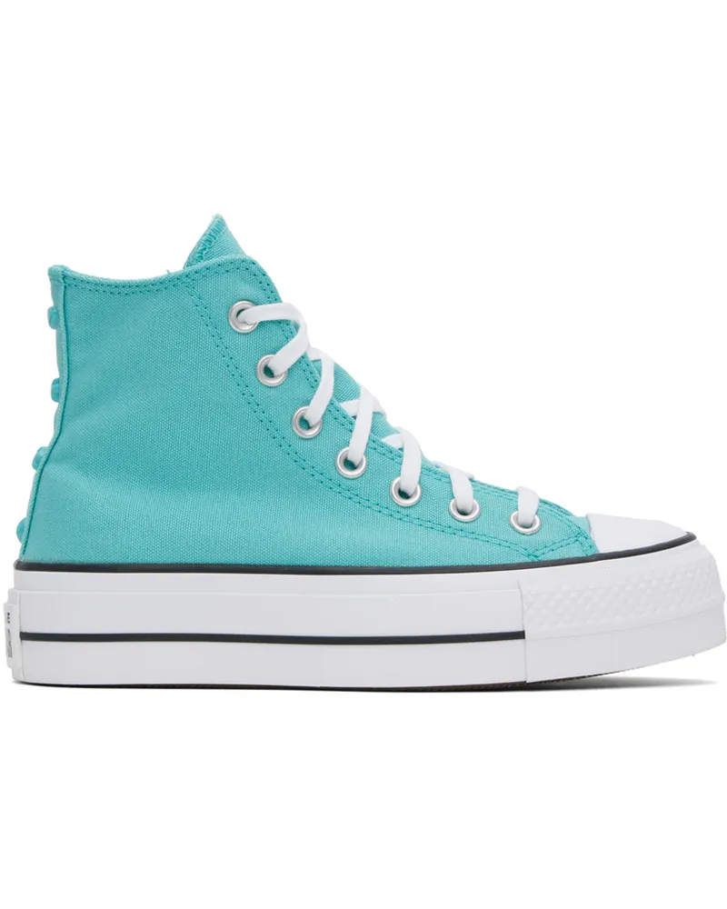 Converse Blue Chuck Taylor All Star Lift Platform Stars Sneakers Ocean