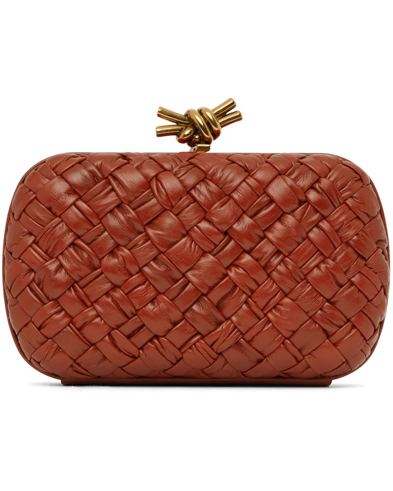 Bottega Veneta Red Knot Minaudiere Clutch Syrup