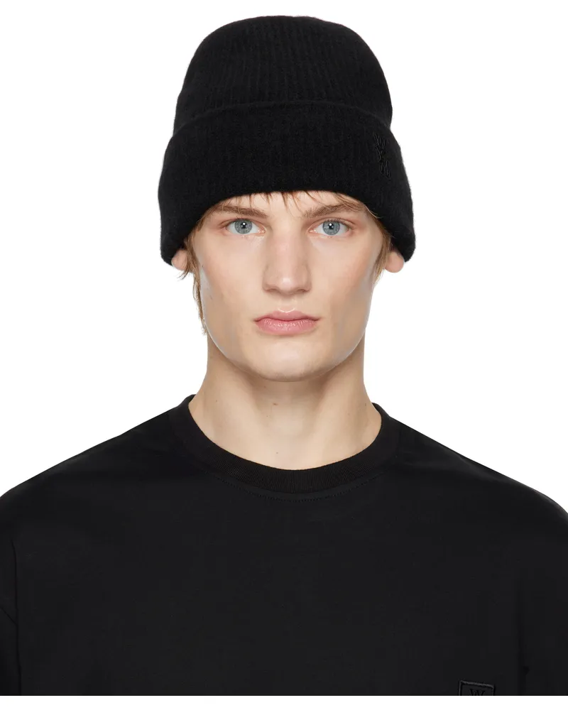 Wooyoungmi Black Knit Beanie 534b