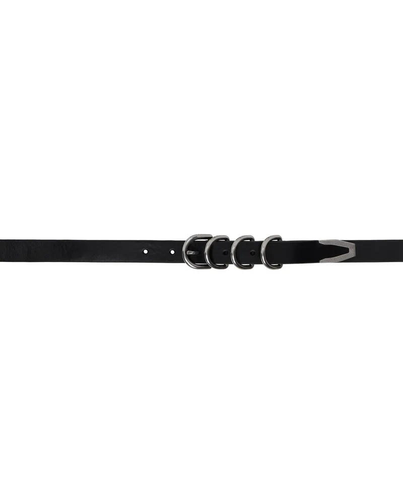 Rag & Bone Black Leather Baby Spire Hip Belt Blk