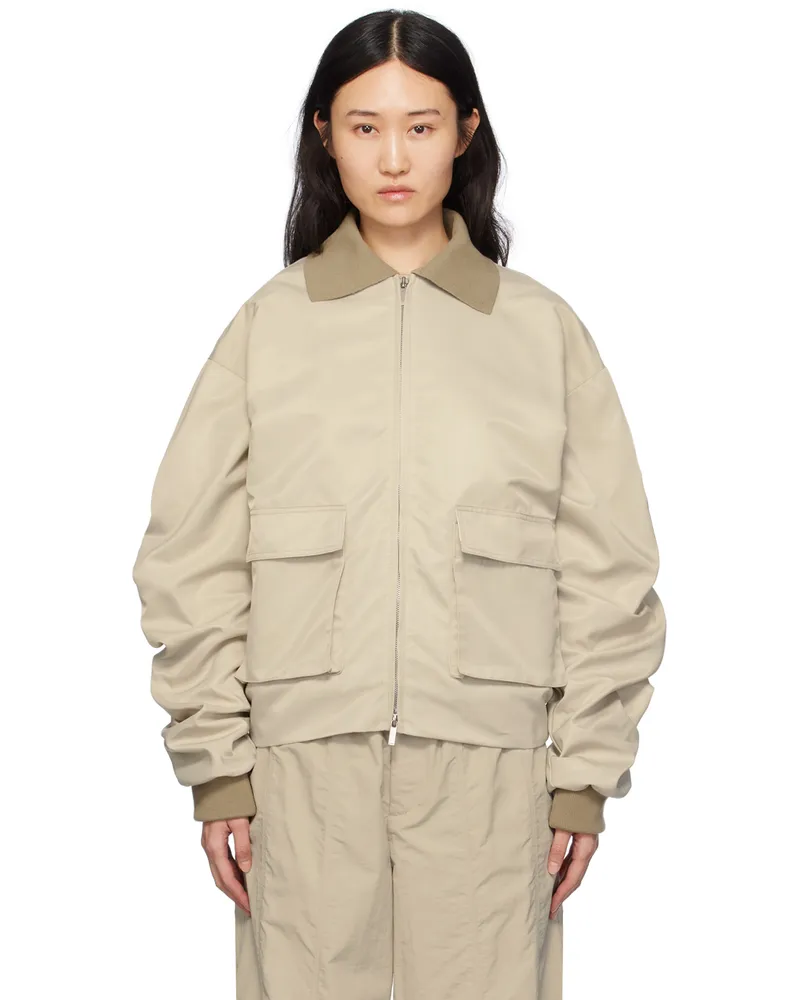 Birrot Taupe Love Bomber Jacket Oak