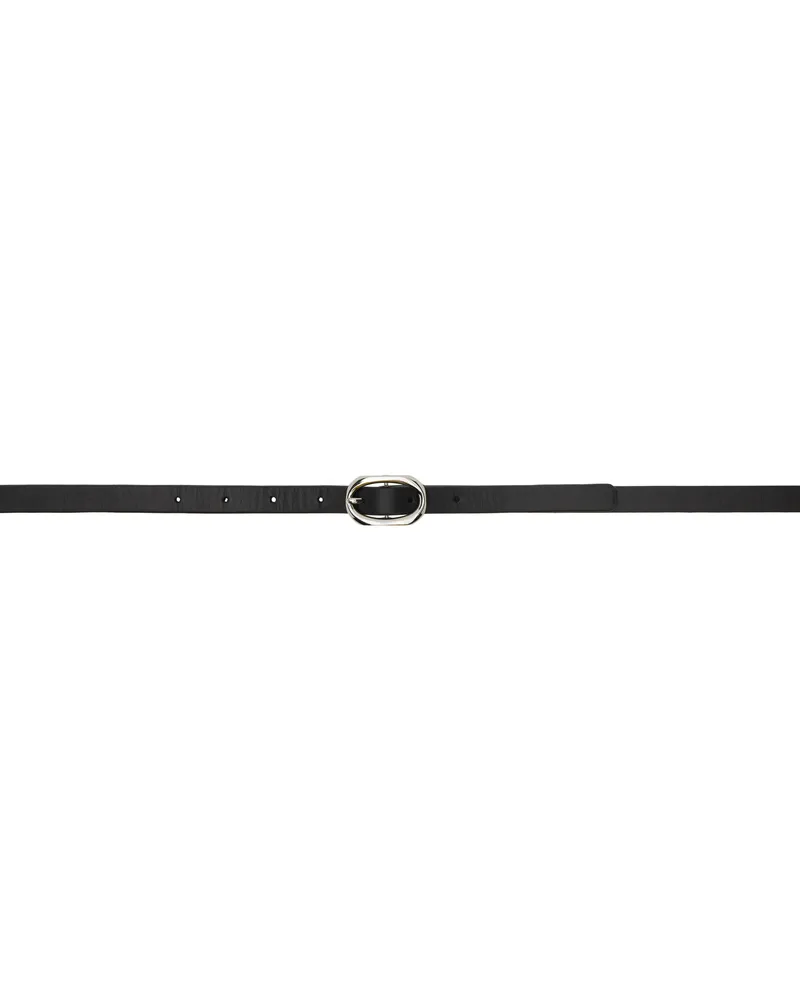 Anine Bing Black Mini Signature Link Belt Black