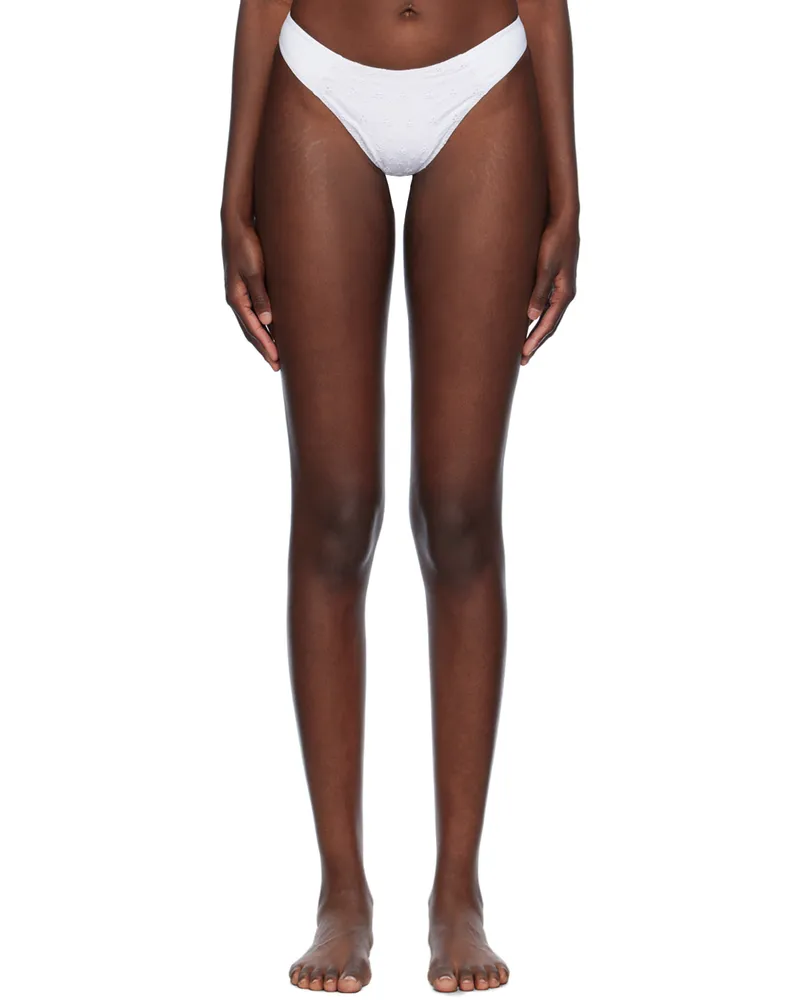 Frankies Bikinis White Dove Classic Bikini Bottom Angel