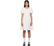 White Volume Midi Dress