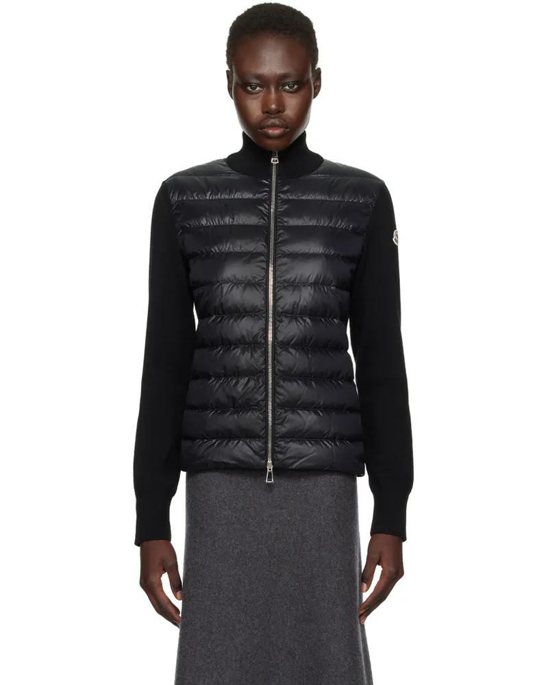 Moncler Black Padded Wool Down Jacket 999