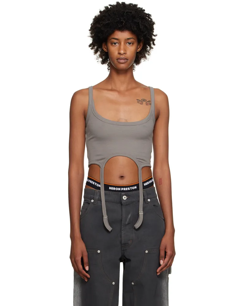 Heron Preston Gray Hooks Tank Top Grey