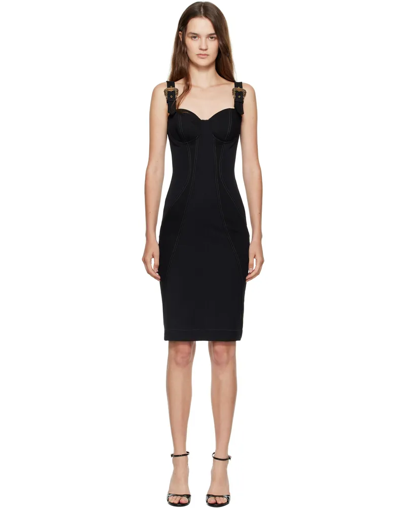 Versace Jeans Black Vestiti Telo Slouchy Minidress E909
