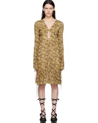 Charlotte Knowles Beige Serpent Midi Dress Wall