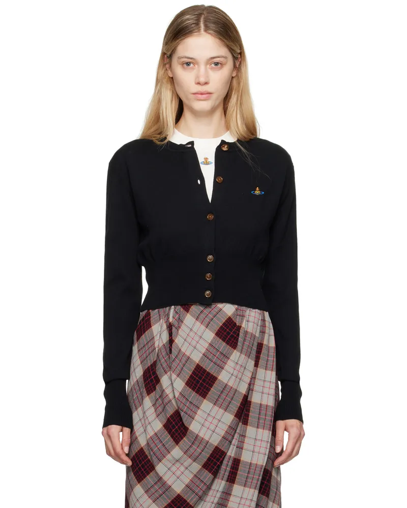 Vivienne Westwood Black Bea Cropped Cardigan N401