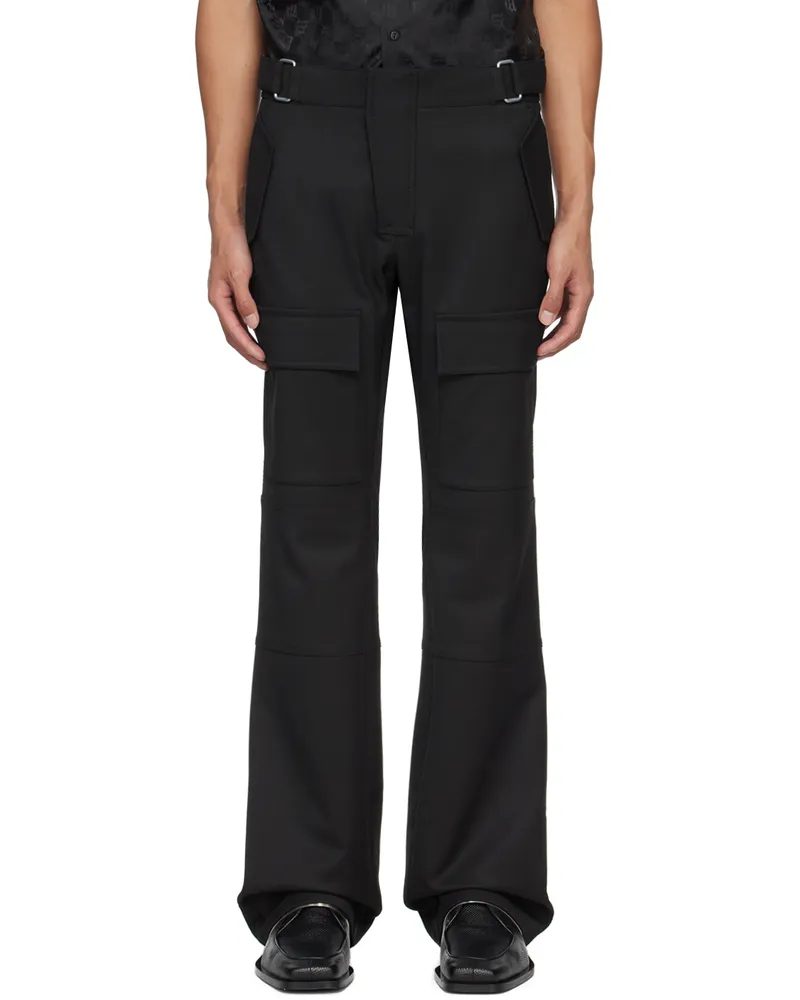 MISBHV Black Moto Tailoring Cargo Pants Black