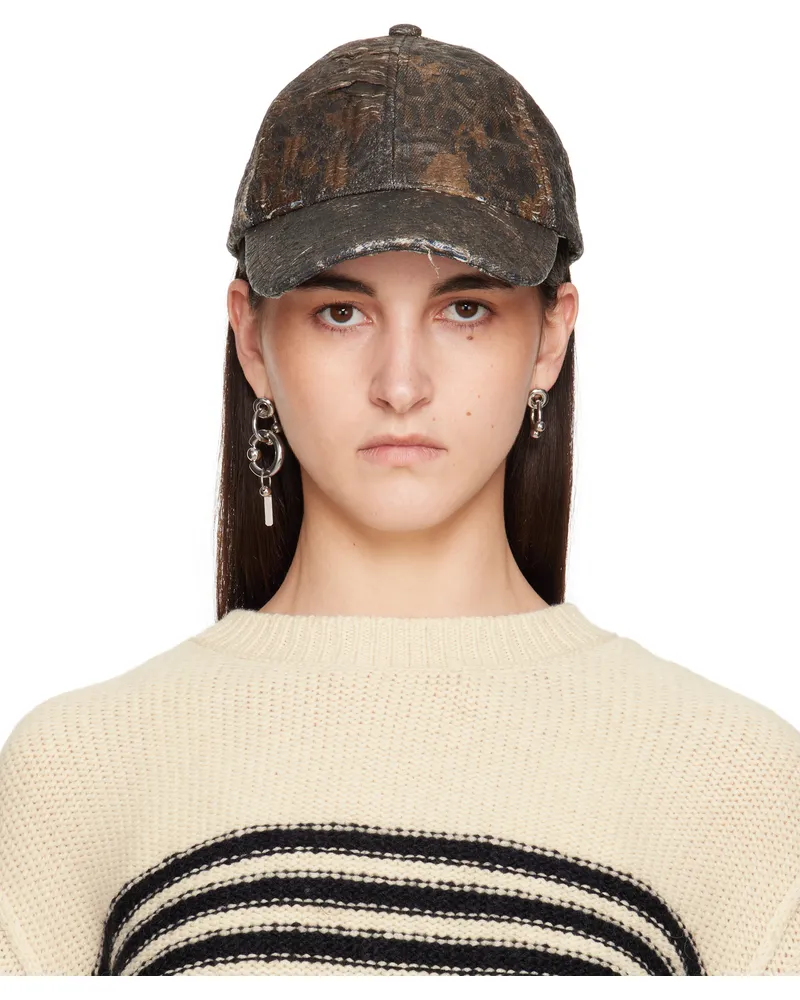 Acne Studios Brown Distressed Monogram Cap 700