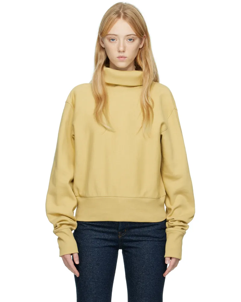 QUIRA SSENSE Exclusive Khaki Rib Turtleneck Banana