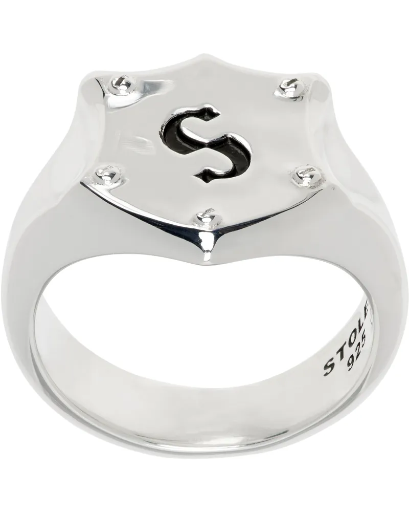 Stolen Girlfriends Club Shield Signet Ring Sterling