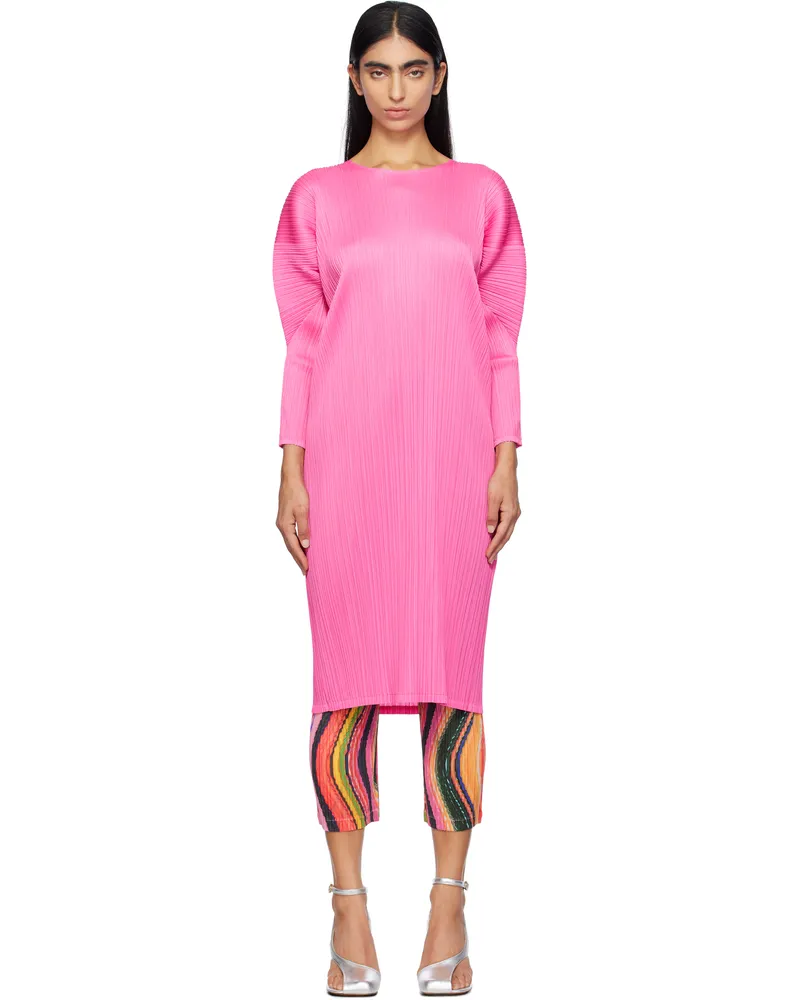 Issey Miyake Pink Monthly Colors October Midi Dress 22