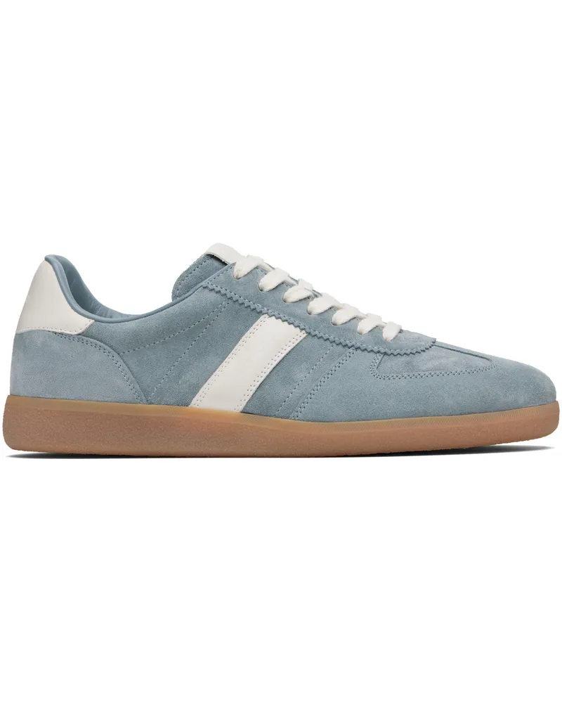 Tom Ford Blue Suede Archer Sneakers 3la12slateblue+amber