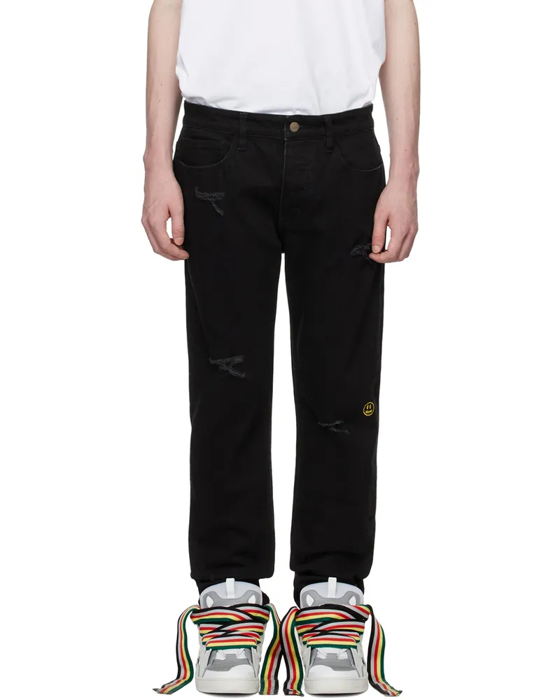 drew house SSENSE Exclusive Black Tapered Jeans Colfax