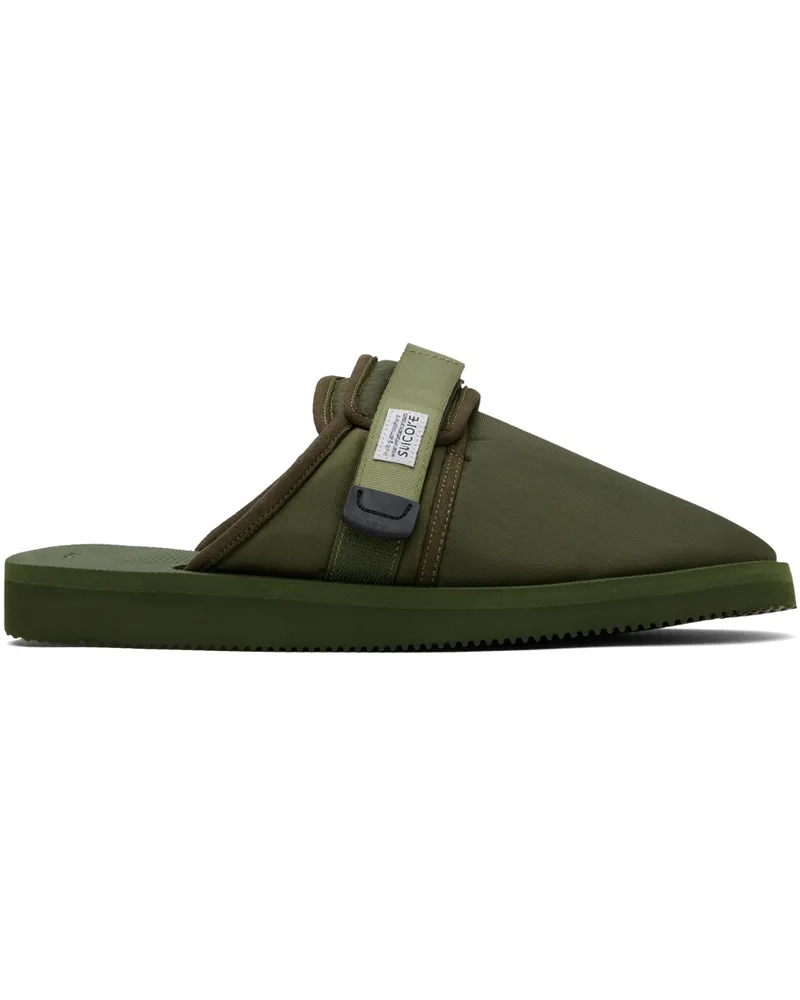 SUICOKE Khaki ZAVO-Cab Slippers Olive