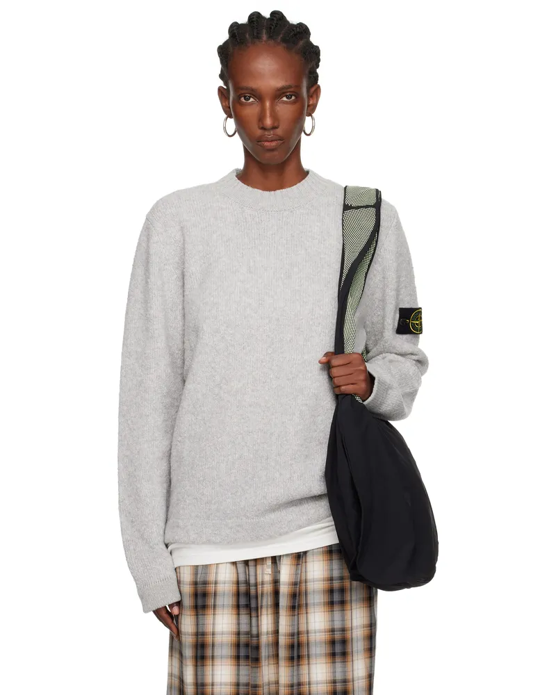 Stone Island Gray 5100053 Crew Neck Sweater V0m64