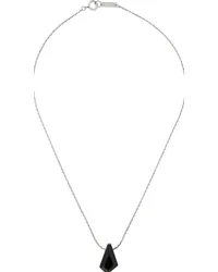 Isabel Marant Silver & Black Pendant Necklace Bksi