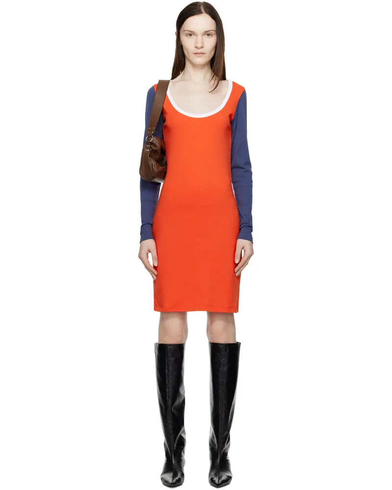 Saks Potts Blue & Red Elo Minidress Bleu