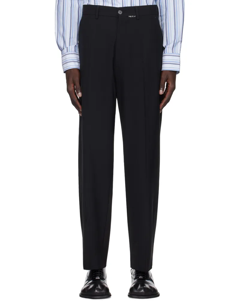 Marni Black Straight-Leg Trousers 00n99