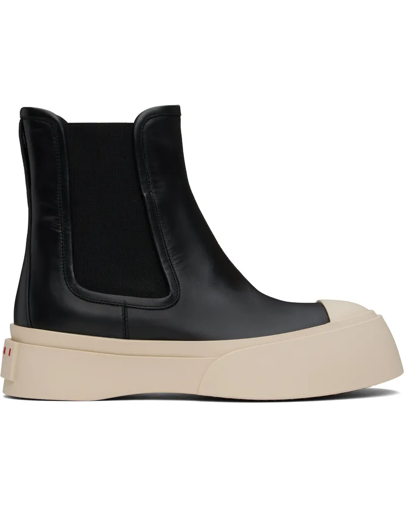 Marni Black Leather Pablo Chelsea Boots 00n99