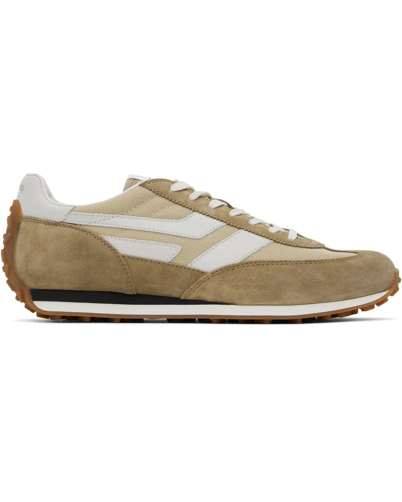 Tom Ford Khaki Suede Mick Sneakers Dark
