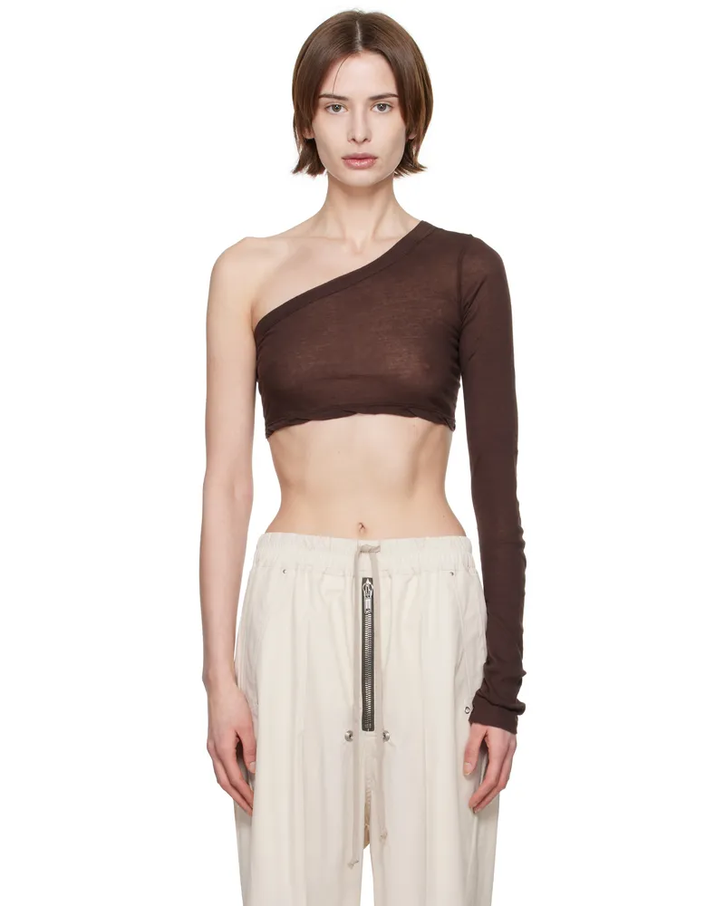 Rick Owens Brown Hollywood Ziggy T-shirt 14
