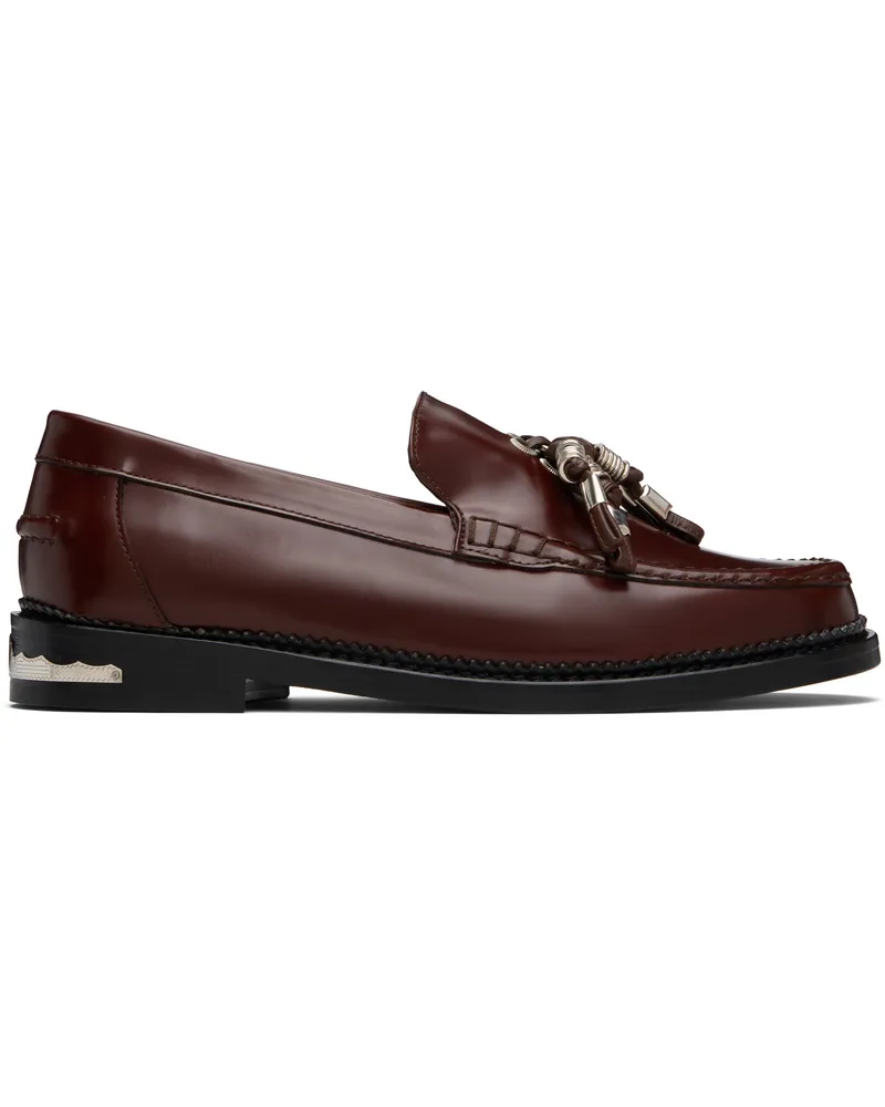Toga Brown Leather Loafers Brown