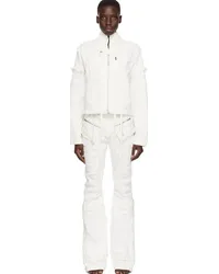 OTTOLINGER White Cropped Denim Jacket Shredded