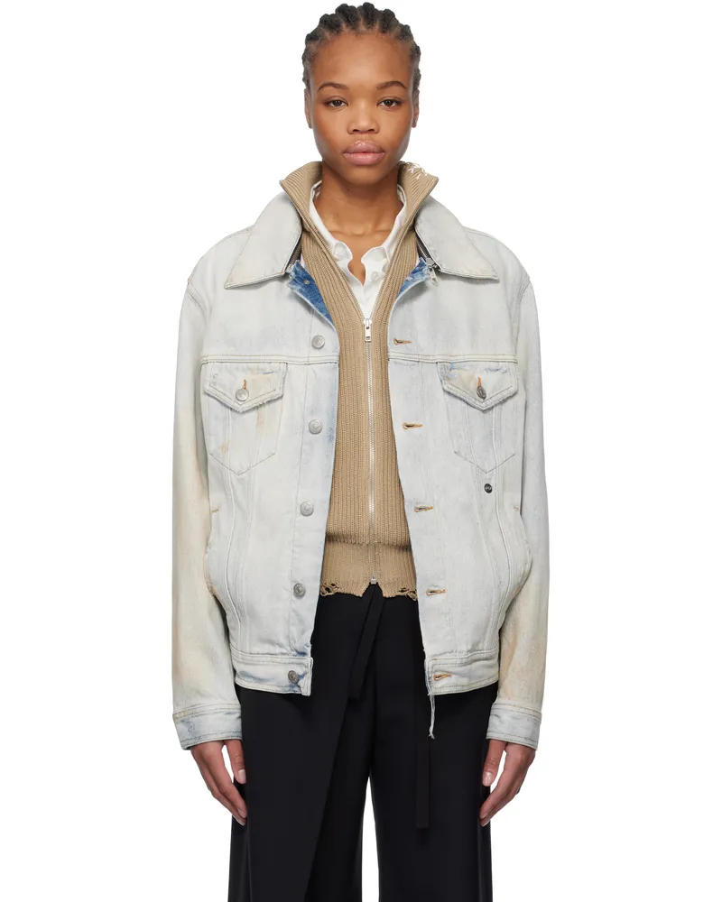 Maison Margiela Blue Faded Denim Jacket 982
