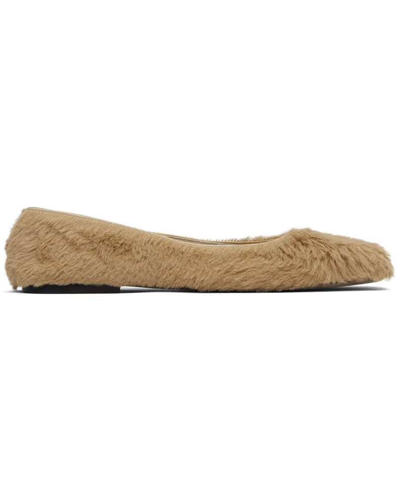 The Row Beige Square Ballet Ballerina Flats Ngt